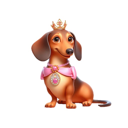 Princess Dachshund Stickers