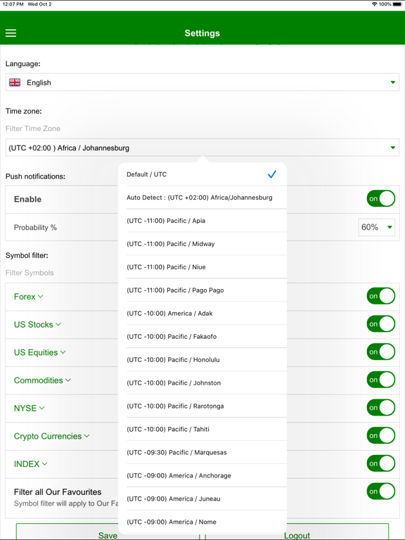 Autochartist iPad screenshot 6 - Finance app