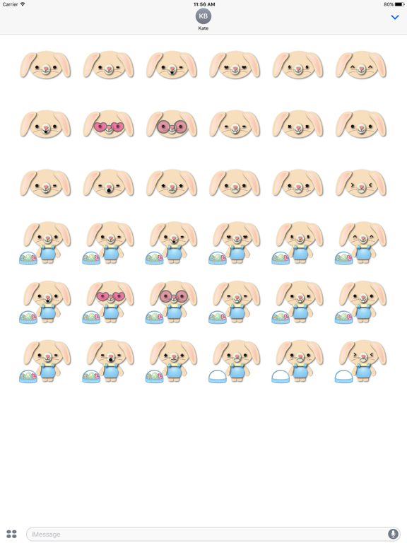 Screenshot #4 pour Easter Bunny Emoji Stickers