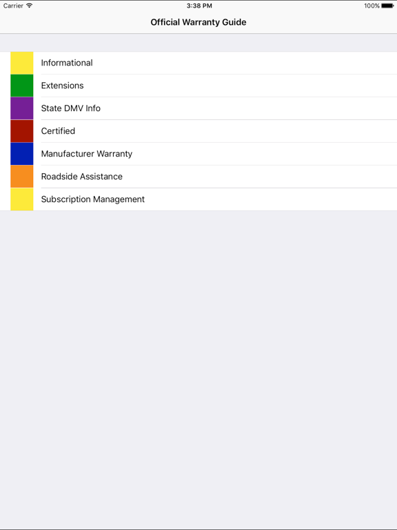 The Official Warranty Guide app screenshot 3