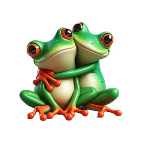 Frog Hug Stickers