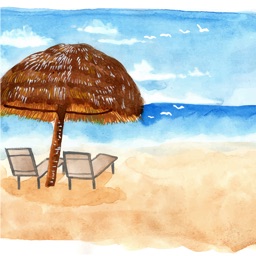 The Watercolor Beach Stickers