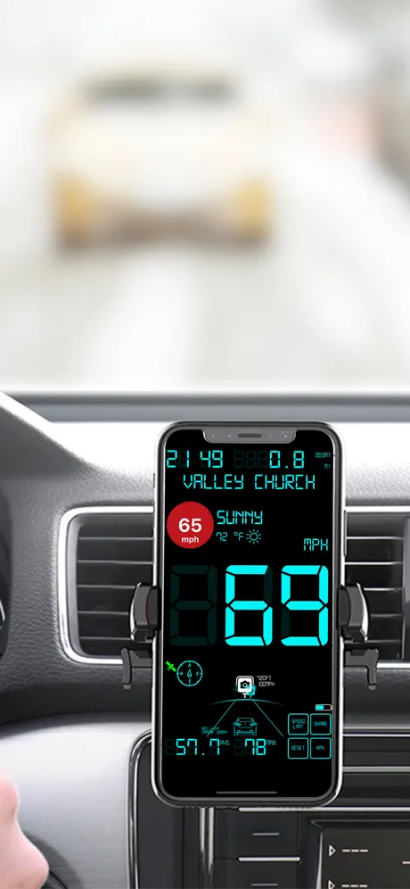 Speedmeter mph digital display