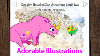 Pink Rhino. Kids Animal Story Screenshot
