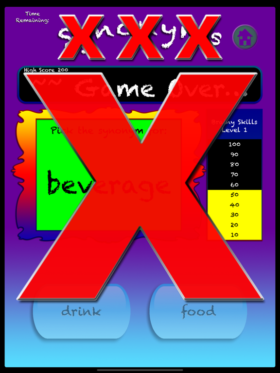 Brainy Skills Synonym Antonym iPad screenshot