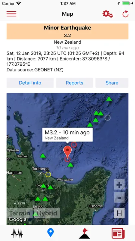 Volcanoes & Earthquakes screenshot 4 of 8