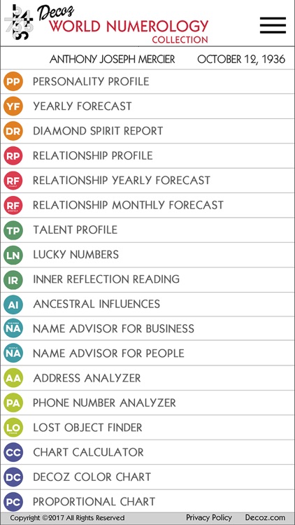 World Numerology for iPhone