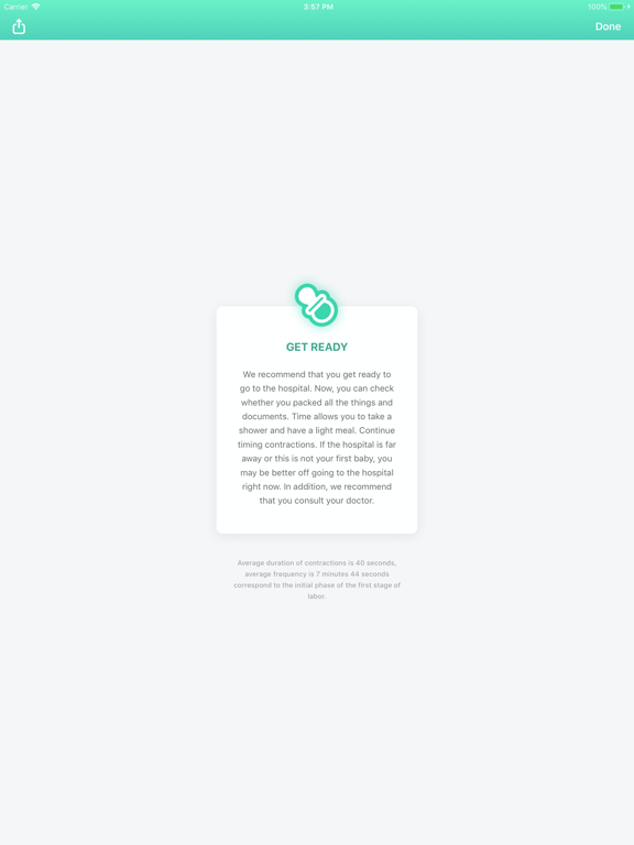 Contraction Timer & Counter 9m iPad screenshot 5 - Medical app