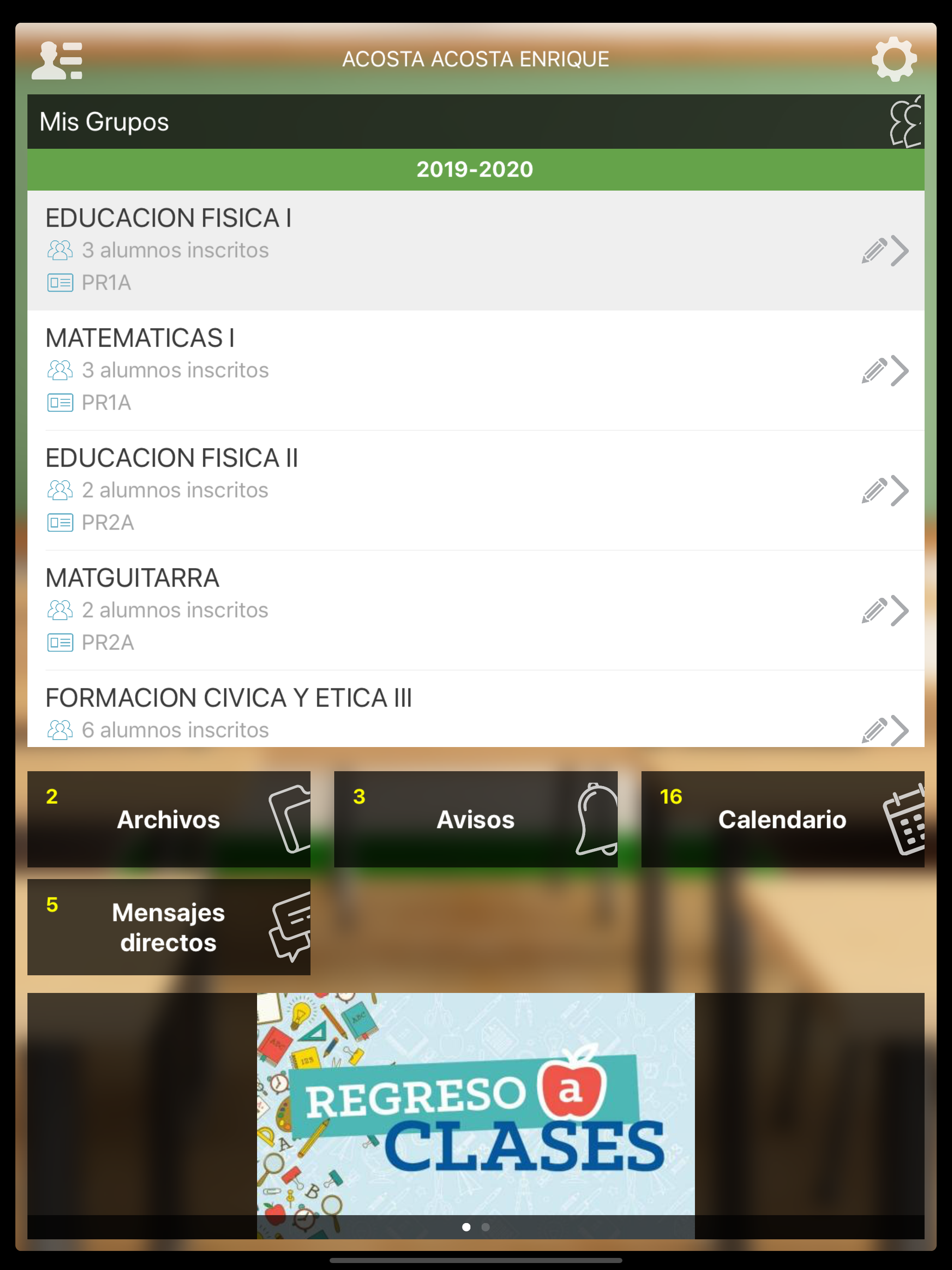 Aula Escolar para Profesores