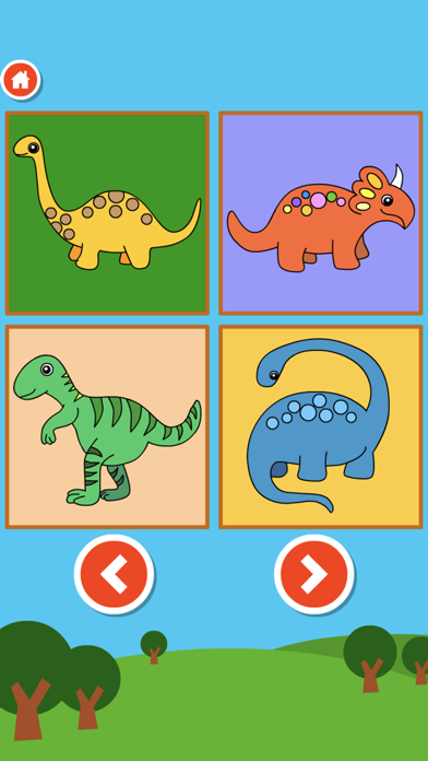 Dinosaur puzzle Doodle Colorinのおすすめ画像4