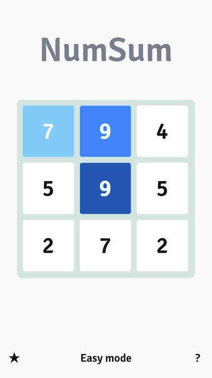 NumSum – A Relaxing Math Game