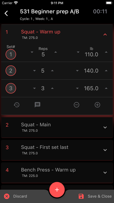 Lift4Fit Gym workout logger Screenshot