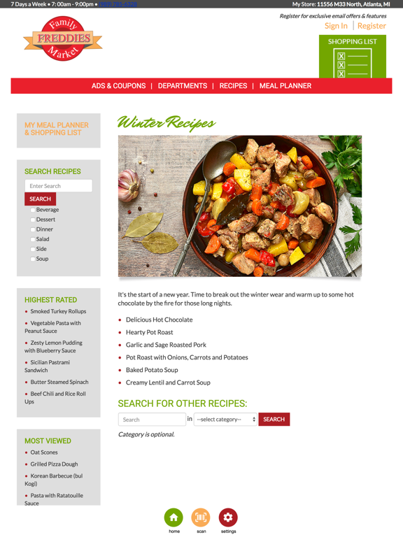 Freddie's Family Market iPad screenshot 3 - Business app
