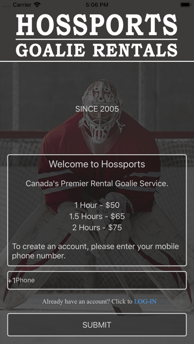 Hossports Hockey Rent A Goalie Screenshot