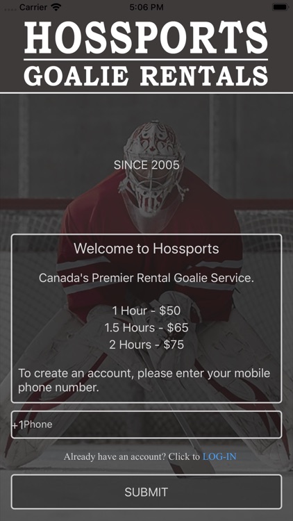 Hossports Hockey Rent A Goalie