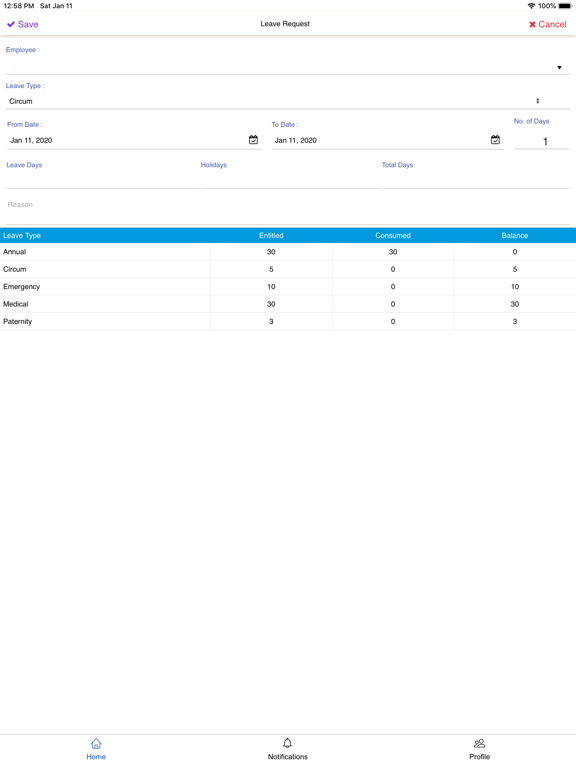 ENSIS MetricS iPad screenshot