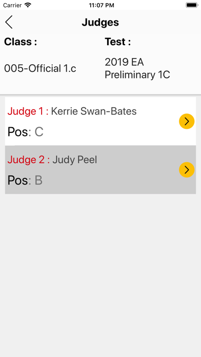 LiveScore Dressage Screenshot