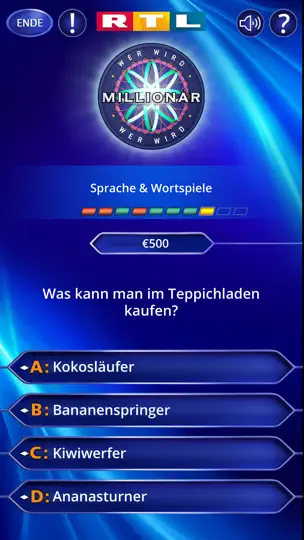 Screenshot von Wer Wird Millionär? Training auf dem iPhone 6