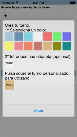 Captura de pantalla de Turnos Trabajo en iPhone 2