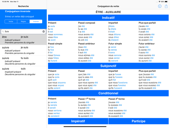 Le Conjugueur iPad app afbeelding 4
