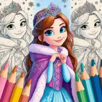 Coloring book ice princess