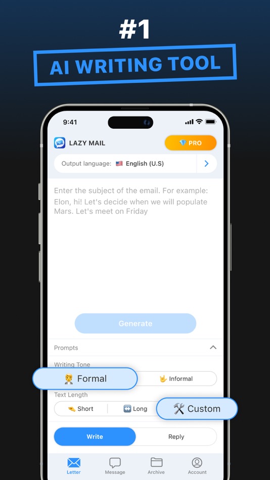 #1. AI Email Writer: Lazy Mail (iOS) 由: Plicidus LTD