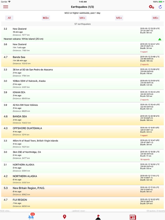 Screenshot #4 pour Volcanoes & Earthquakes