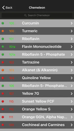Chemeleon Food Additive Guide screenshot 2