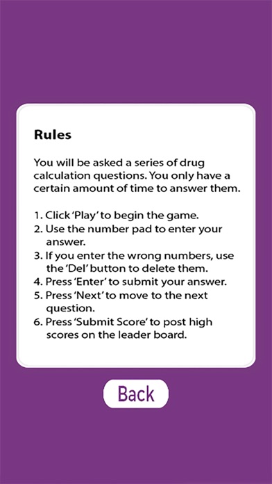 Drug Calculations Game iPhone screenshot 5 - Medical app