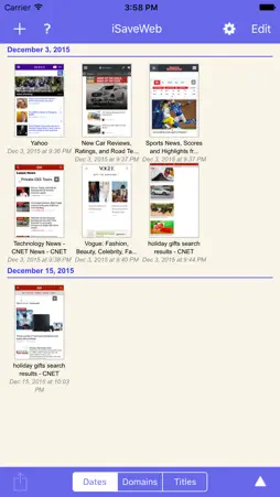 iSaveWeb - web saving tool screenshot 1