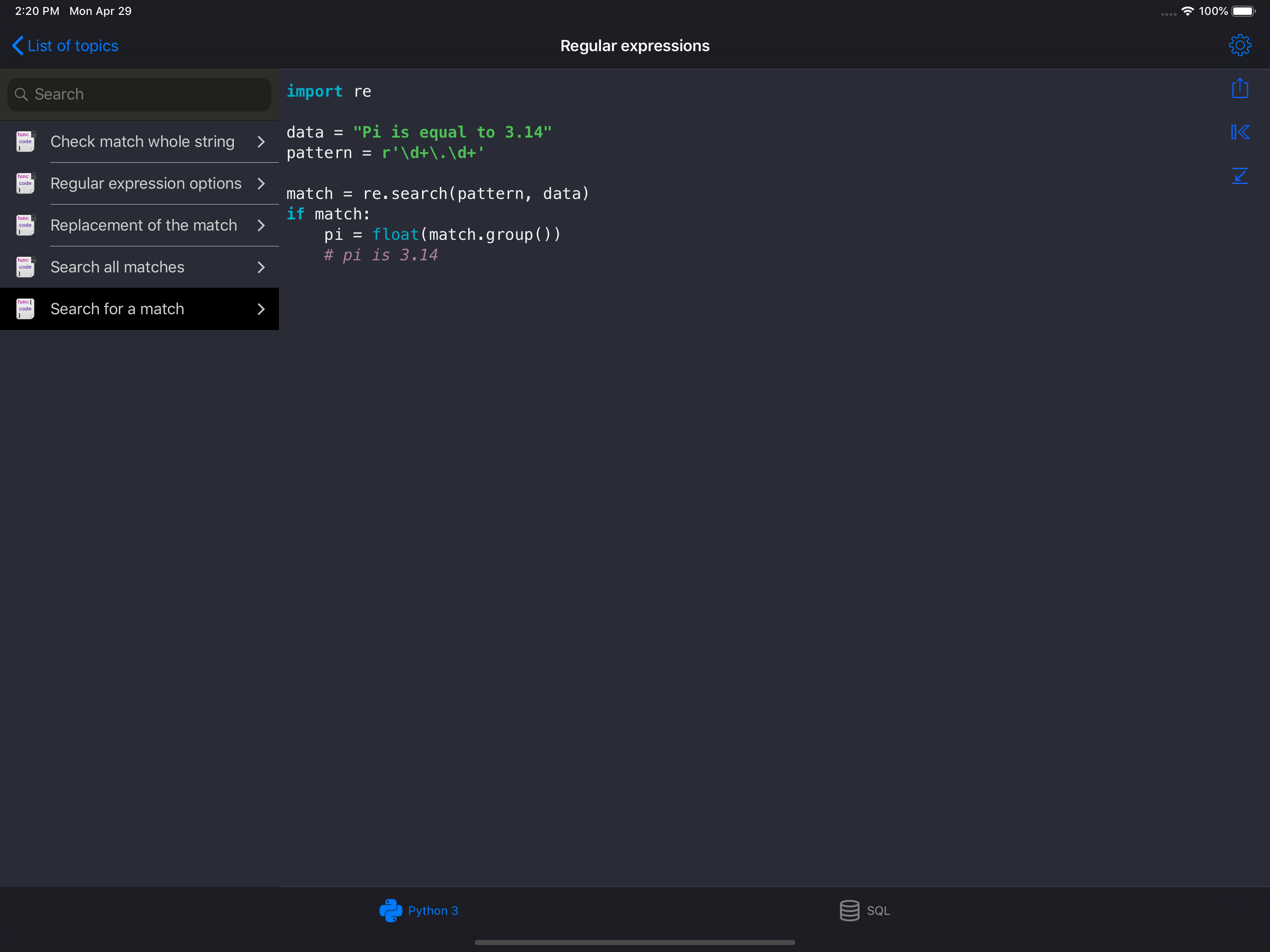 Python & SQL screenshot 18