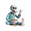 Breakfast Skeleton Stickers icon