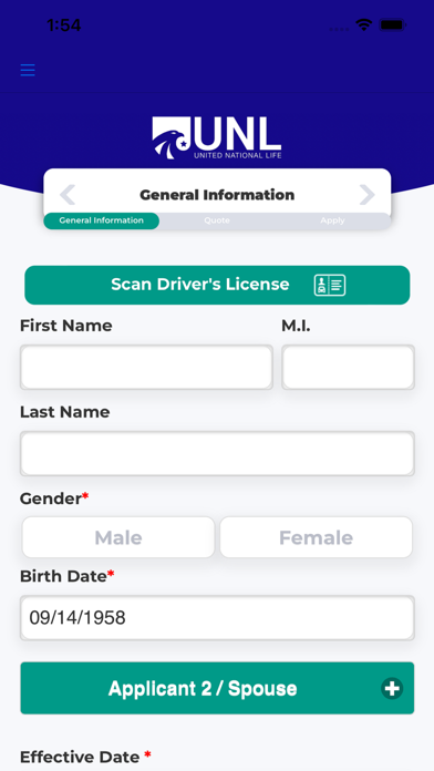 UNL E-App Screenshot