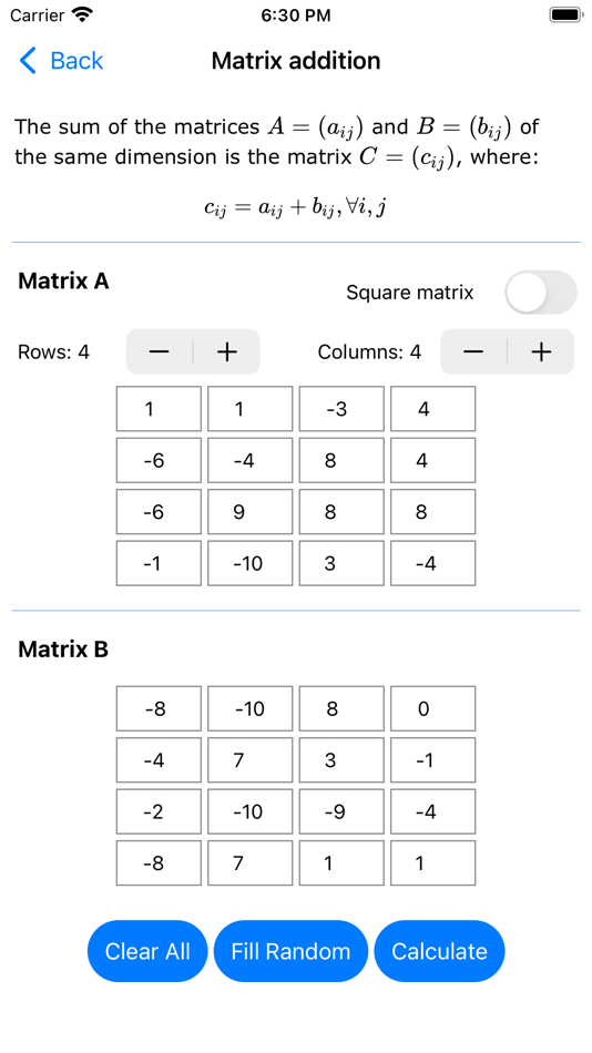 #3. Linear Algebra - Matrix Solver (iOS) 来自: ALG Software Lab