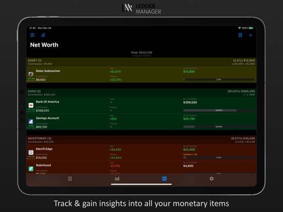 Ledger Manager iPad screenshot 7 - Finance app