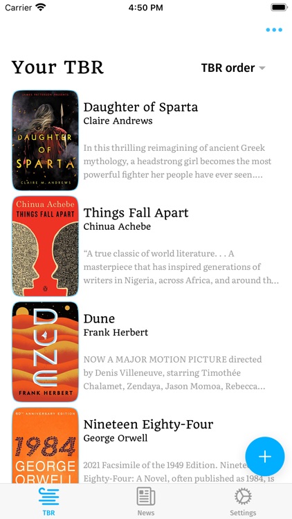 TBR: Book List Reading Tracker