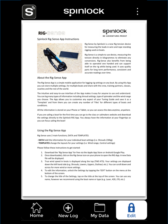 Spinlock Rig-Sense iPad screenshot 6 - Sports app