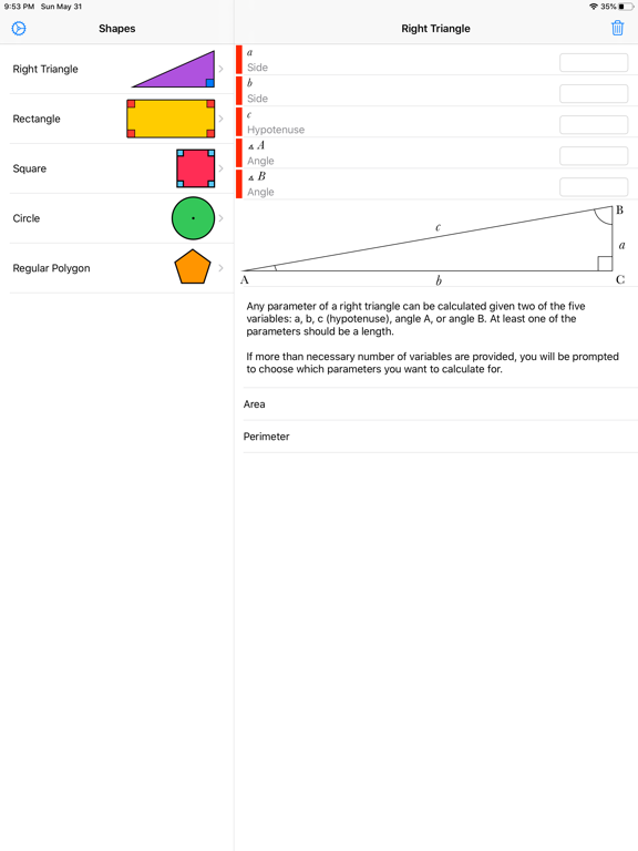 Screenshot #4 pour Geometry Calculator++