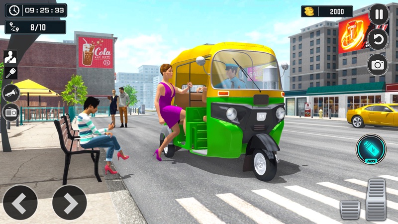 corrida de auto riquixá 3D screenshot 2