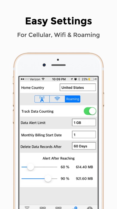 Internet Data Tracker Lite iPhone screenshot 4 - Utilities app