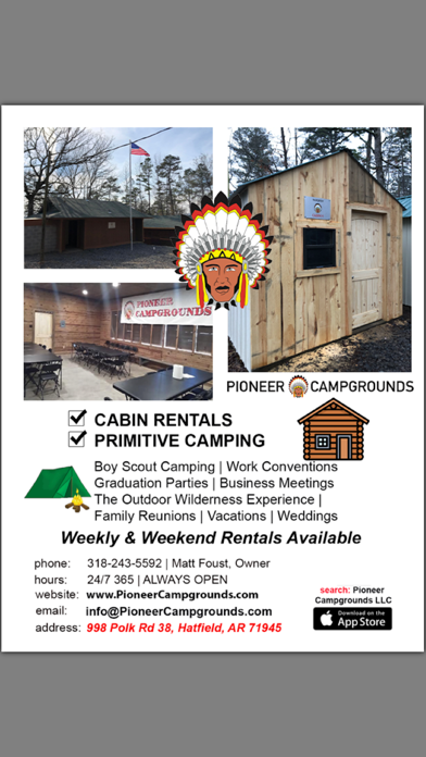 Pioneer Campgrounds Screenshot