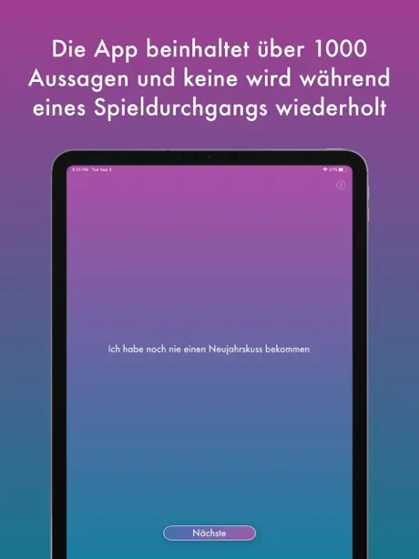 Ich habe noch nie 1000+