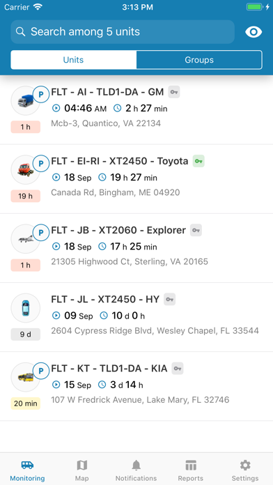 Fleetistics Supervisor app screenshot