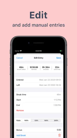 Hours Tracker: Time and Pay screenshot 4