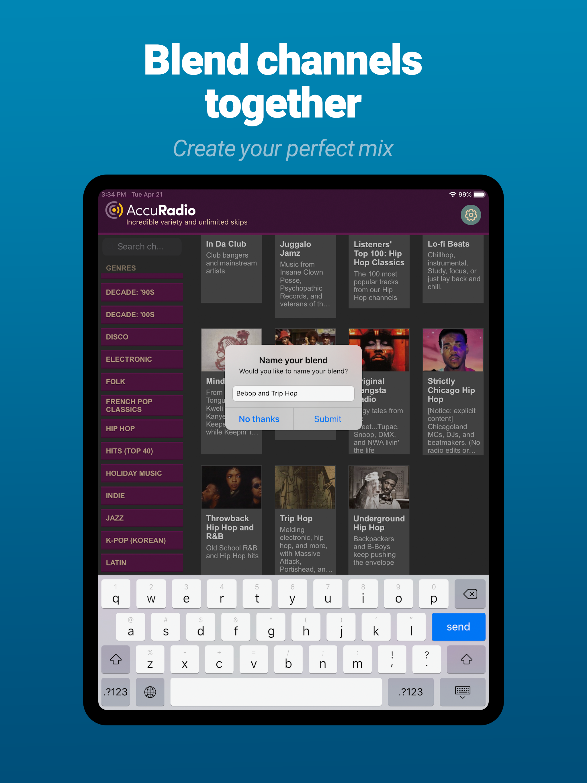 AccuRadio: Curated Music Radio