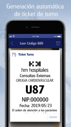 Captura de pantalla de HM Hospitales en iPhone 2