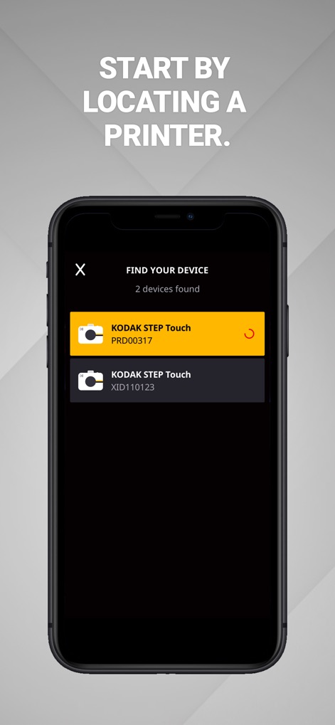 KODAK STEP Prints - The app streamlines the process of connecting to a printer, allowing users to easily locate and pair with available KODAK STEP Touch devices for quick printing.