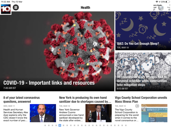 WTHI News 10 iPad screenshot 4 - News app