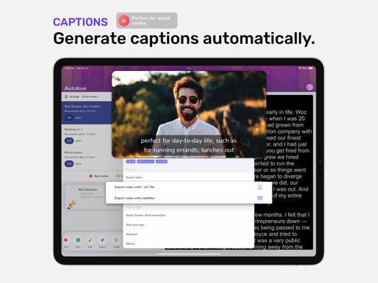 Teleprompter & video - Autokue iPad screenshot 4 - Productivity app