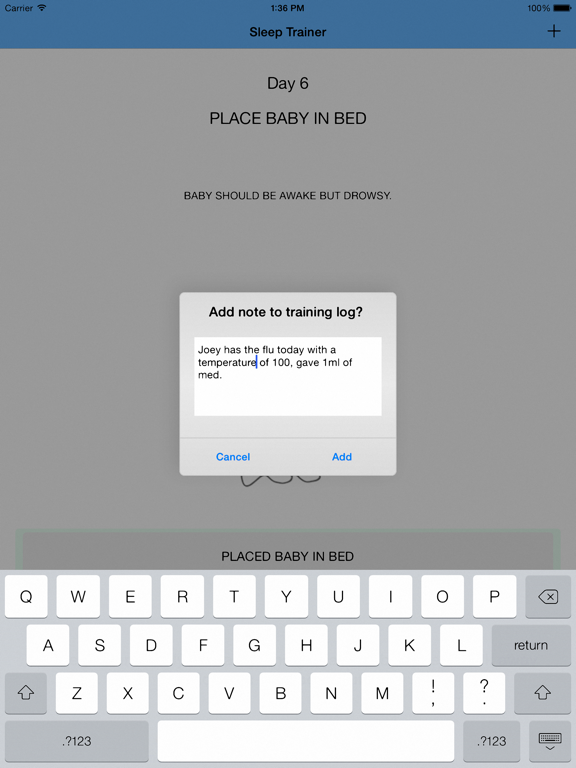 Baby Sleep Trainer iPad screenshot 5 - Health & Fitness app